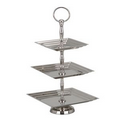Square 3-Tier Stainless Steel Tray